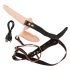 You2Toys - Strap-On - Dubbel Vibrator för Par (Natur)