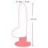 Naturtro penisvibrator med sugkopp (hudfärgad)