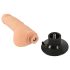 Naturtro penisvibrator med sugkopp (hudfärgad)