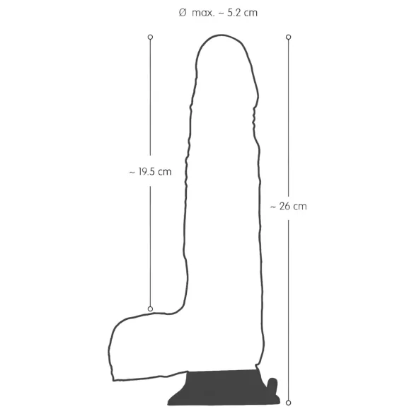Nature Skin - roterande realistisk dildo vibrator - hudfärg