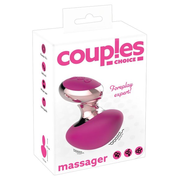 Couples Choice - Liten rosa massagevibrator med uppladdning