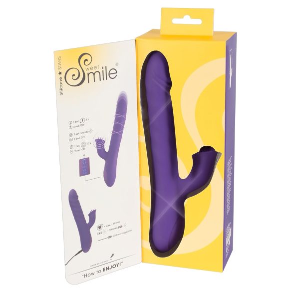 Smile Pearl - vibrator med pärlor - stötrörelse - lila