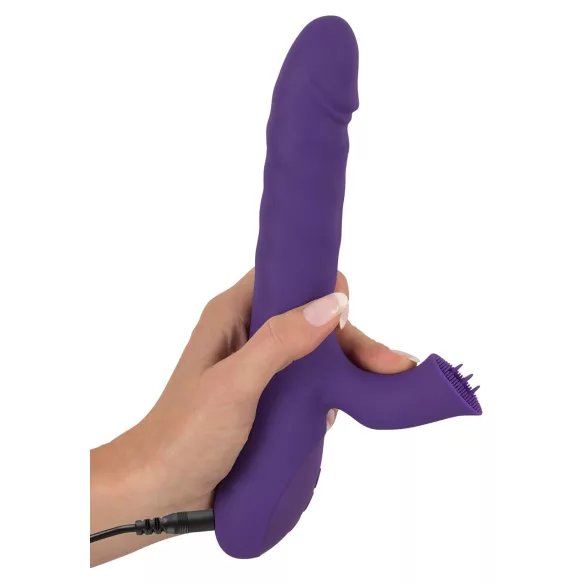 Smile Pearl - vibrator med pärlor - stötrörelse - lila