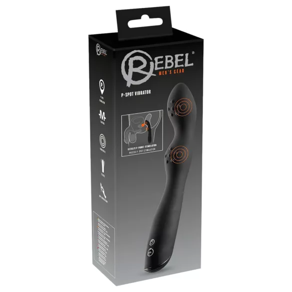Rebel - prostatavibrator med 2 motorer - svart