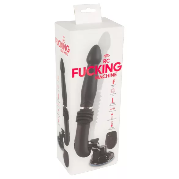 You2Toys - sexmaskin med fjärrkontroll - uppladdningsbar vibrator svart