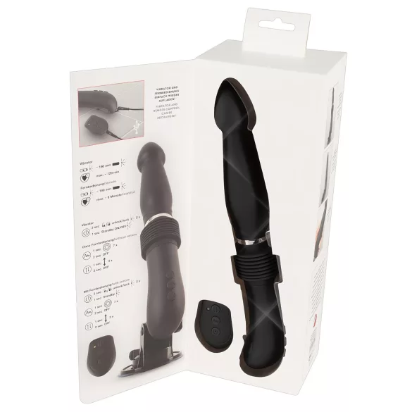 You2Toys - sexmaskin med fjärrkontroll - uppladdningsbar vibrator svart