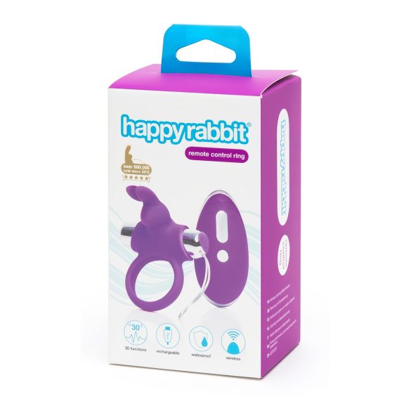 Happyrabbit - Uppladdningsbar, trådlös penisring (lila-silver)