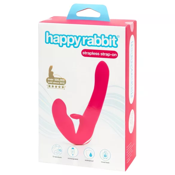 Happyrabbit - strapless strap-on vibrator - vibrator rosa