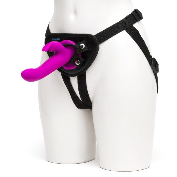 Happyrabbit - strap-on vibrator med kaninöron - lila
