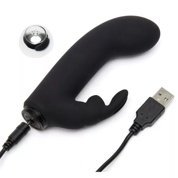 Femtio nyanser av mörker Greedy Girl - rabbit G-punktsvibrator (svart)