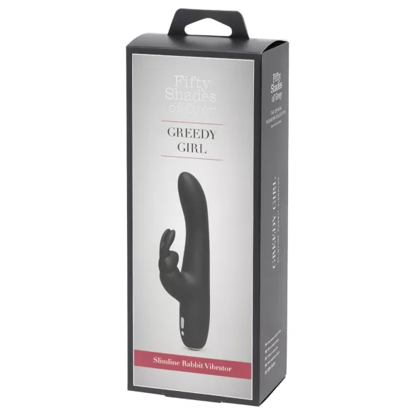 Greedy Girl - rabbitvibrator - uppladdningsbar - svart