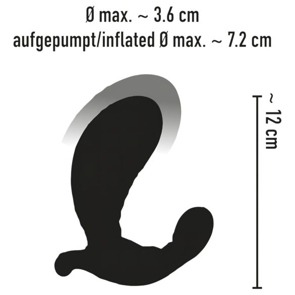 You2Toys - uppblåsbar vibrator med fjärrkontroll - svart