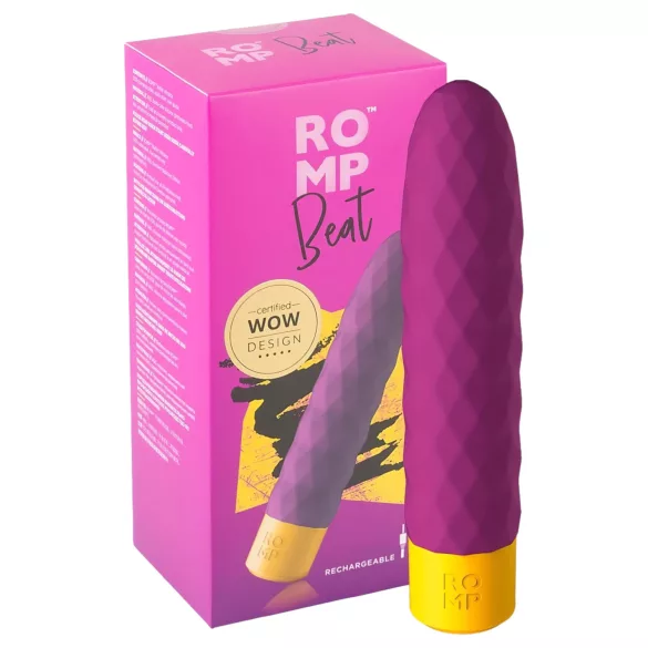 ROMP Beat - vibratorstav uppladdningsbar vattentät silikon lila
