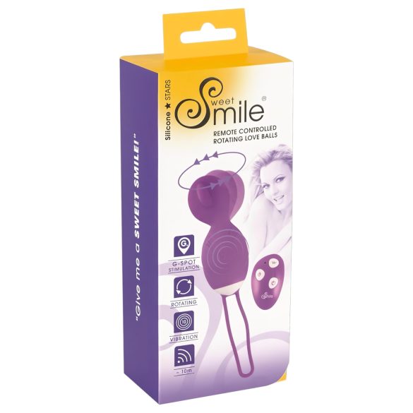 SMILE Love Ball - roterande vibrationsägg (lila)
