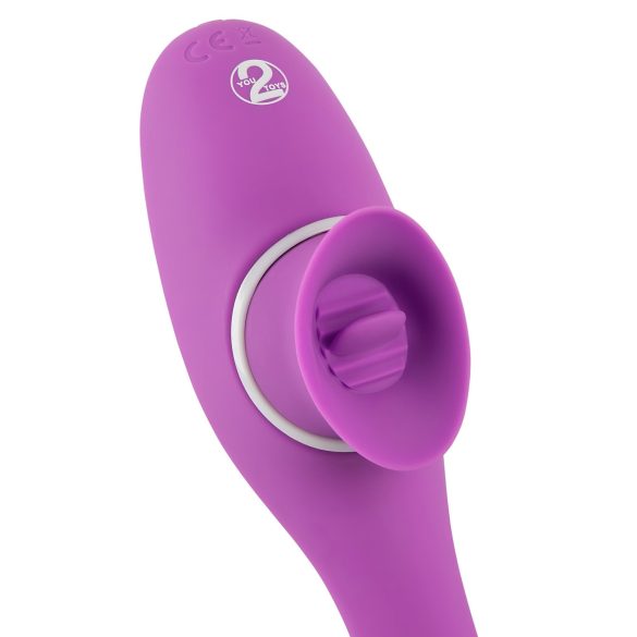 You2Toys - vibrator med två funktioner - uppladdningsbar 2i1 - lila