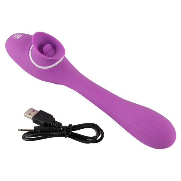 You2Toys - vibrator med två funktioner - uppladdningsbar 2i1 - lila