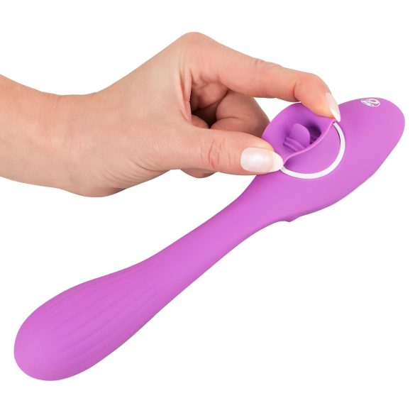 You2Toys - vibrator med två funktioner - uppladdningsbar 2i1 - lila