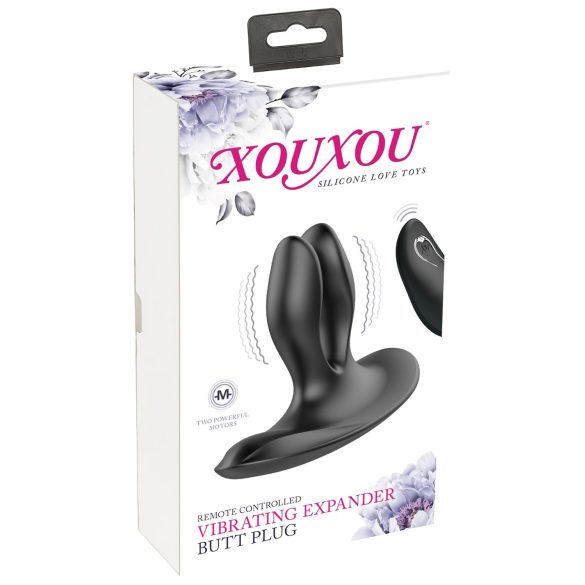 XOUXOU - laddningsbar dubbel analvibrator (svart)