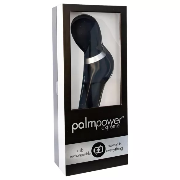 PalmPower - wand vibrator - uppladdningsbar - svart