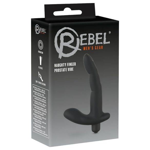 Rebel Naughty Finger - prostata vibrator - svart