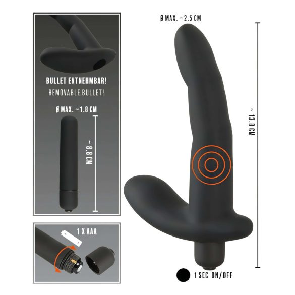 Rebel Naughty Finger - prostata vibrator - svart