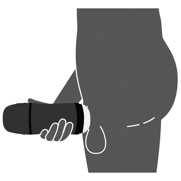 Rebel - masturbator med sugfunktion och vibration - svart