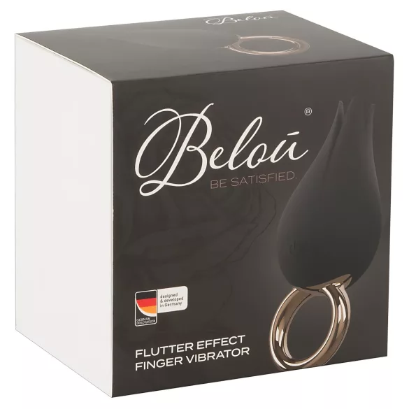 Belou - klitorisstimulator vibrator uppladdningsbar vattentät silikon svart