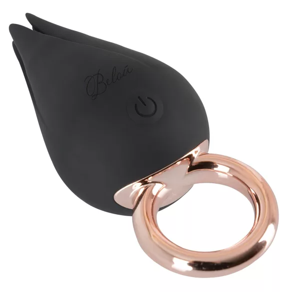Belou - klitorisstimulator vibrator uppladdningsbar vattentät silikon svart