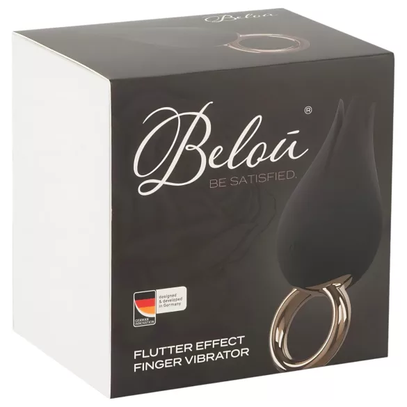 Belou - klitorisstimulator vibrator uppladdningsbar vattentät silikon svart