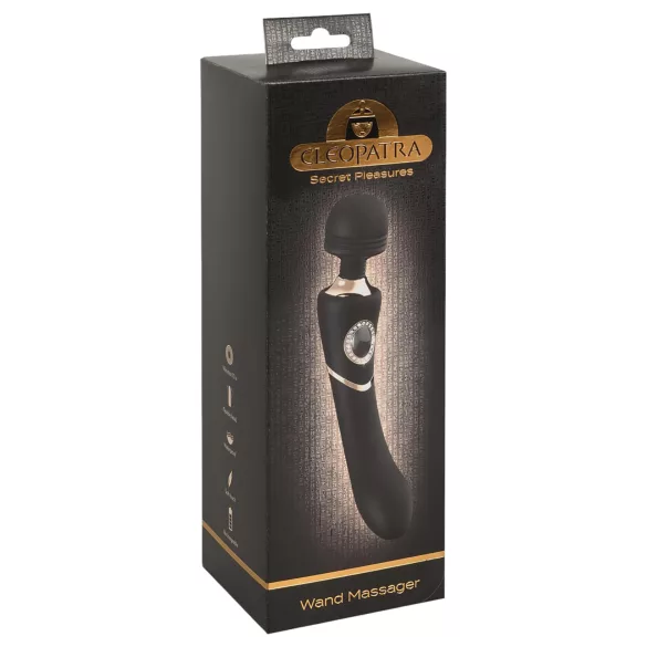 Cleopatra Wand - massagevibrator uppladdningsbar vattentät svart