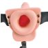 Fetisch Strap-On 6 - ihålig vibrator med rem, naturlig