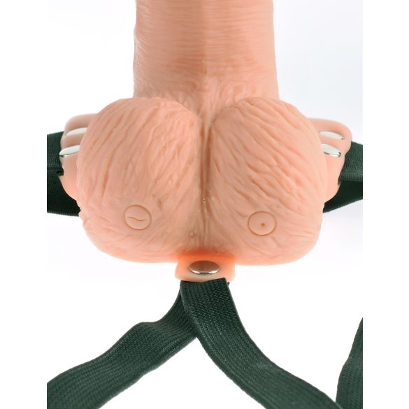 Fetish Strap-On 6 - strap-on vibrator med hålighet - naturfärg