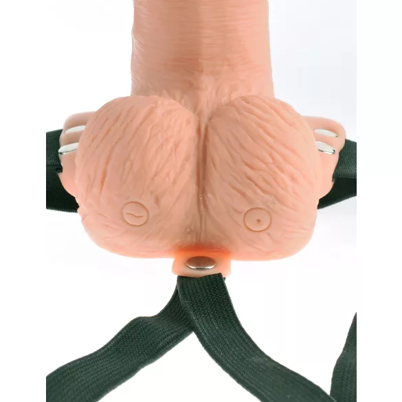 Pipedream - Fetish Strap-On 6 - ihålig strap-on‑vibrator (naturfärgad)