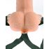 Fetisch Strap-On 6 - ihålig vibrator med rem, naturlig