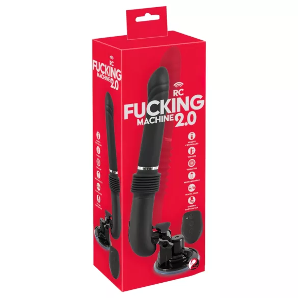 You2Toys - stötande vibrator med fjärrkontroll - uppladdningsbar - svart