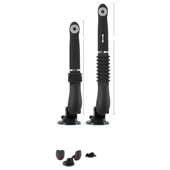 You2Toys - stötande vibrator med fjärrkontroll - uppladdningsbar - svart