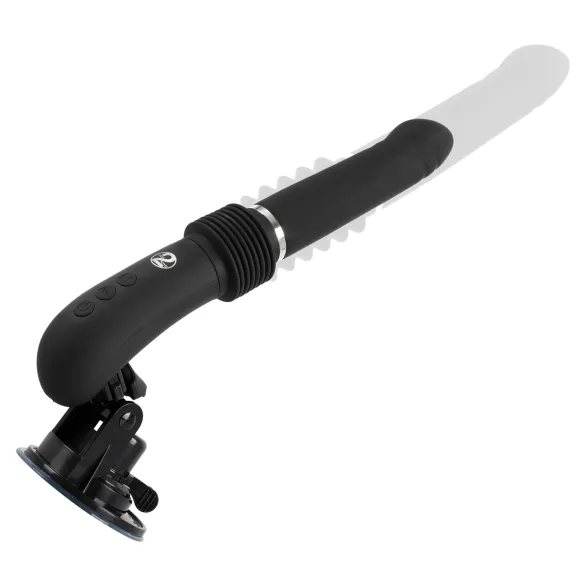 You2Toys - stötande vibrator med fjärrkontroll - uppladdningsbar - svart