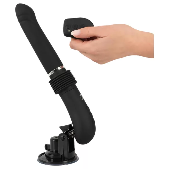 You2Toys - stötande vibrator med fjärrkontroll - uppladdningsbar - svart