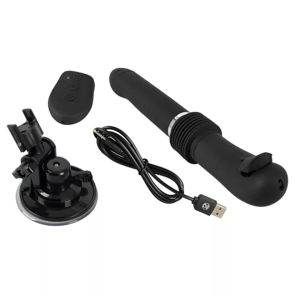 You2Toys - stötande vibrator med fjärrkontroll - uppladdningsbar - svart
