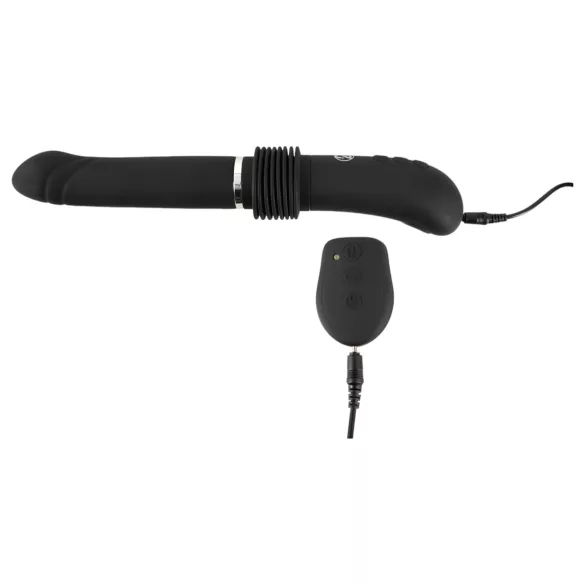 You2Toys - stötande vibrator med fjärrkontroll - uppladdningsbar - svart