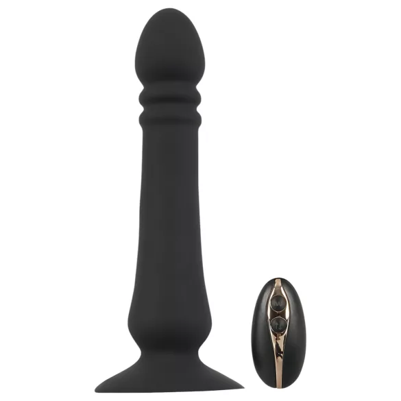 Black Velvets - uppladdningsbar anal vibrator med stötfunktion - svart