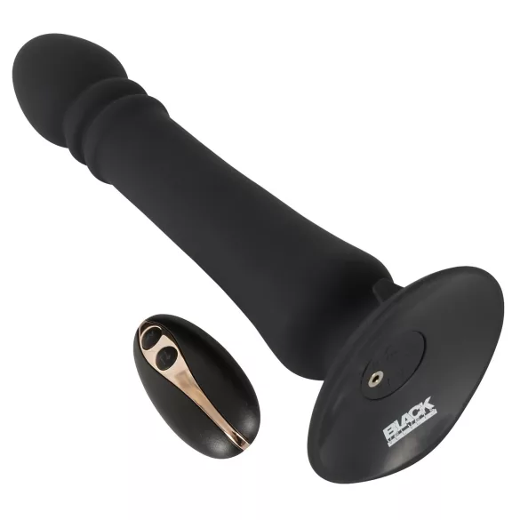 Black Velvets - uppladdningsbar anal vibrator med stötfunktion - svart