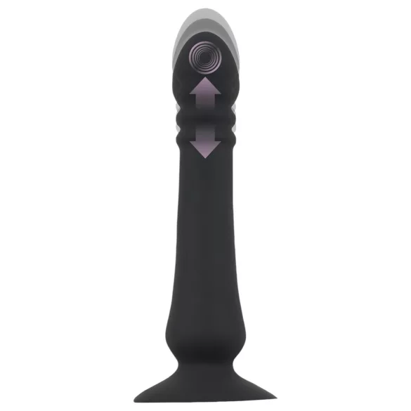 Black Velvets - uppladdningsbar anal vibrator med stötfunktion - svart