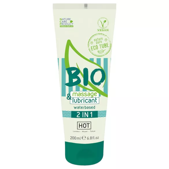 HOT Bio - glidmedel och massagegel - vattenbaserad - 200ml