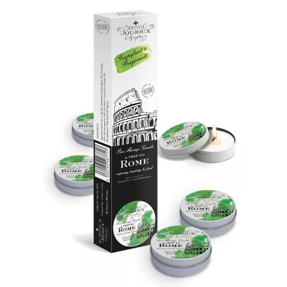 Petits Joujoux - massage ljus - grapefrukt bergamott doft - 5x43ml