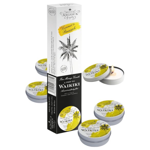 Petits Joujoux Waikiki massage-ljus - kokos & ananas (5x43ml)