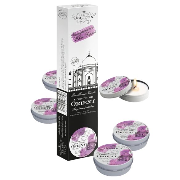 Petits Joujoux massageljus - granatäpple & vitpeppar (5x43ml)