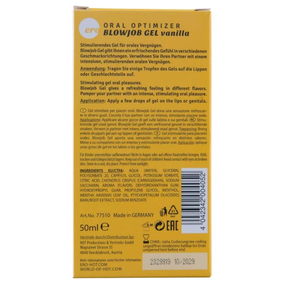 Blowjob Gel - oralsglidmedel - vanilj - 50ml