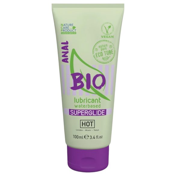 HOT BIO Superglide Anal - vegansk vattenbaserad anal glidmedel (100ml)