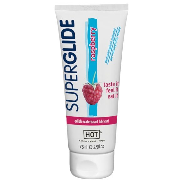 HOT Superglide Hallon - ätbart glidmedel (75 ml)